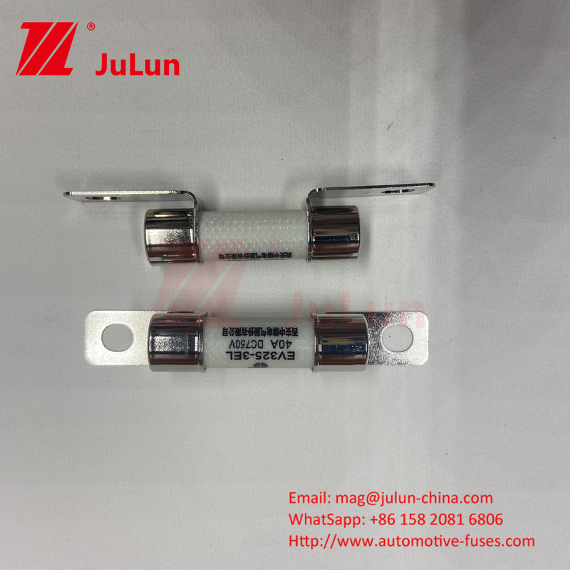10x38mm Fusibili per auto in ceramica Bolt montato EV FUSE Affidabilità ambientale Conforme alla norma ISO8820