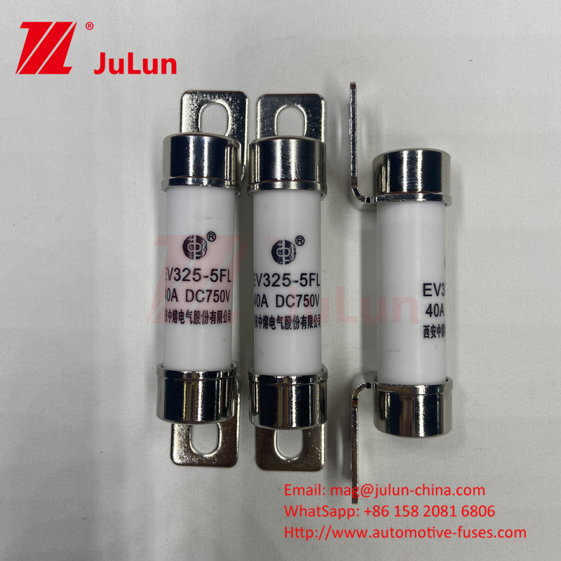 50kA DC Fuso nominale per EV DC DC Converter Car Charger 750VDC EV325 Fuso carico chimico e alta temperatura 40A 5