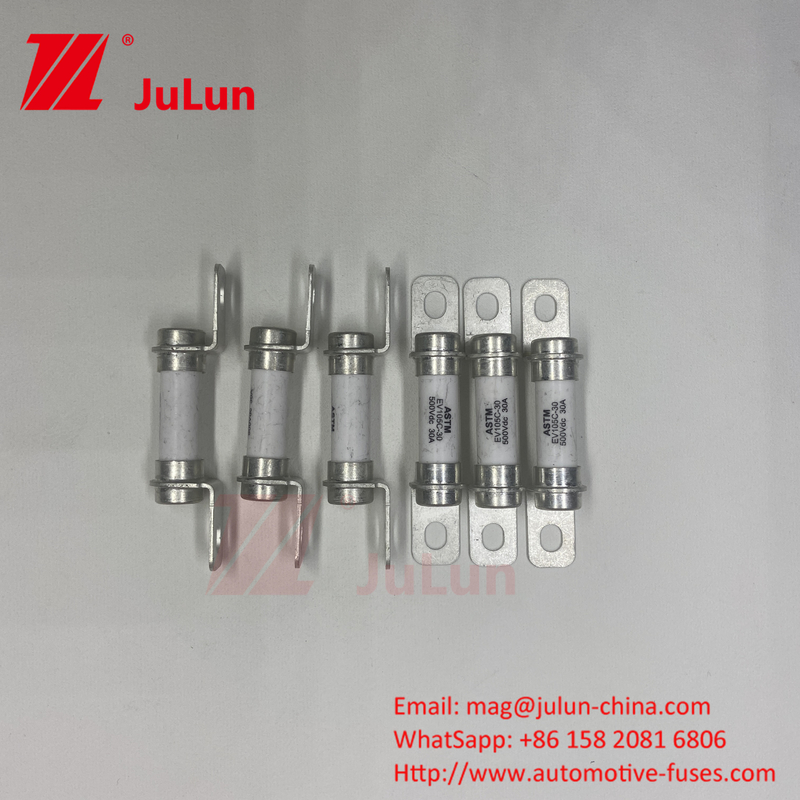 Applicazione automobilistica Fuse per veicoli elettrici Hybrid Car 15A 500VDC Superior DC Fuse con capacità di rottura