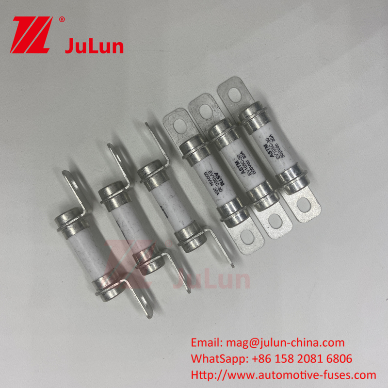 30A veicolo ibrido 500VDC fusibile bullone M6 DC dispositivi e attrezzature automobilistiche cortocircuito e supporto