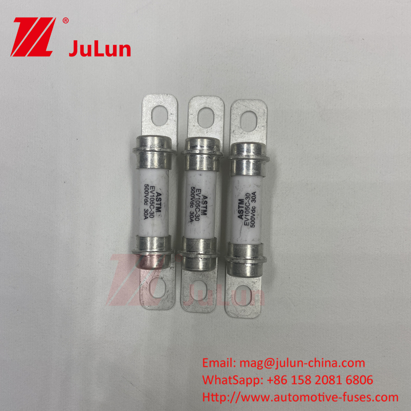 Sistema di stoccaggio dell'energia Fuse 15A tubo ceramico alta rottura 30A protezione della sicurezza Fuse veicolo elettrico 500VDC