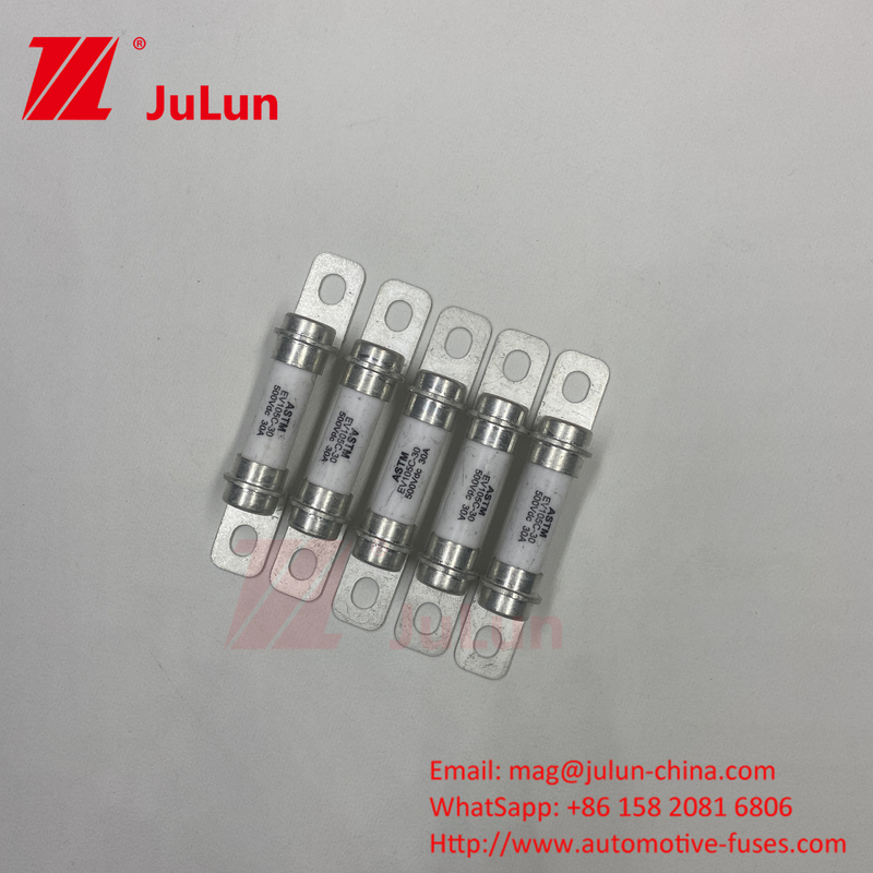30A 20A tubo ceramico M6 bullone tipo 15A fusibile per veicoli elettrici 500VDC ESS fusibile ceramico