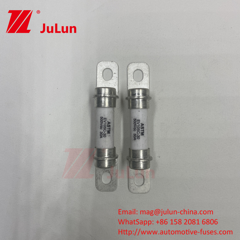 Fuso veloce a bullone 500VDC 5A 15A 30A 40A 10A 20A Sistema di conversione di potenza ceramica Alimentare il fusibile del sistema di alimentazione