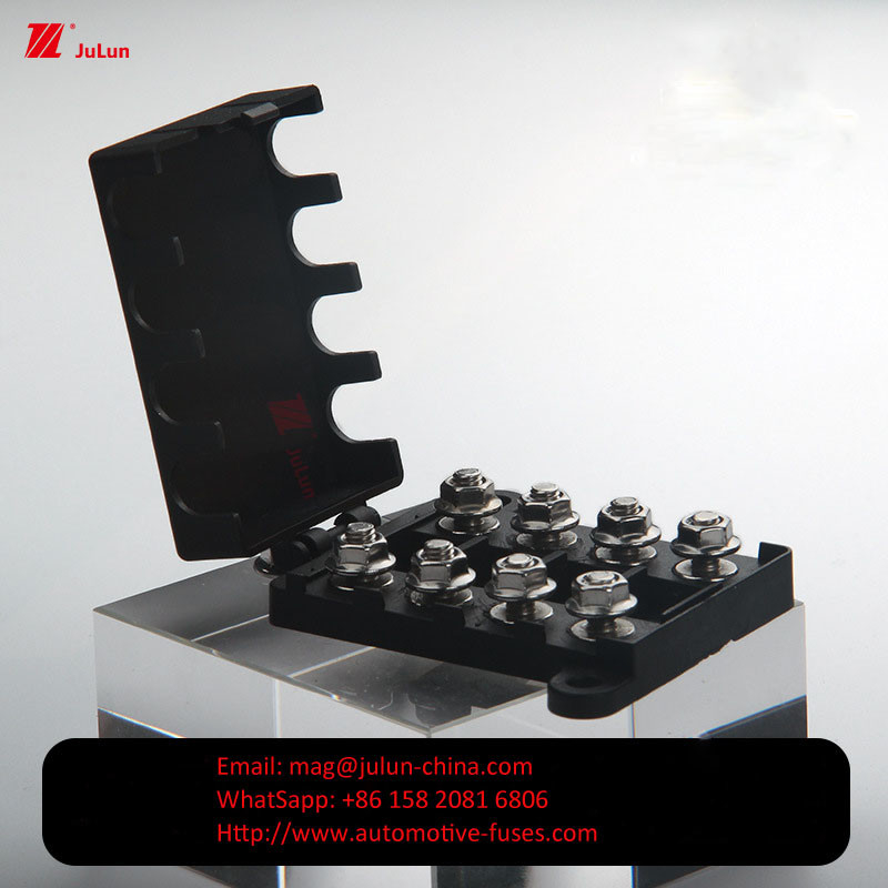 Automobile 30-500AMP Voltaggio nominale 32 UE UL Certificazione Bolt-Type Copper Car Fuse Holder -55~125°C