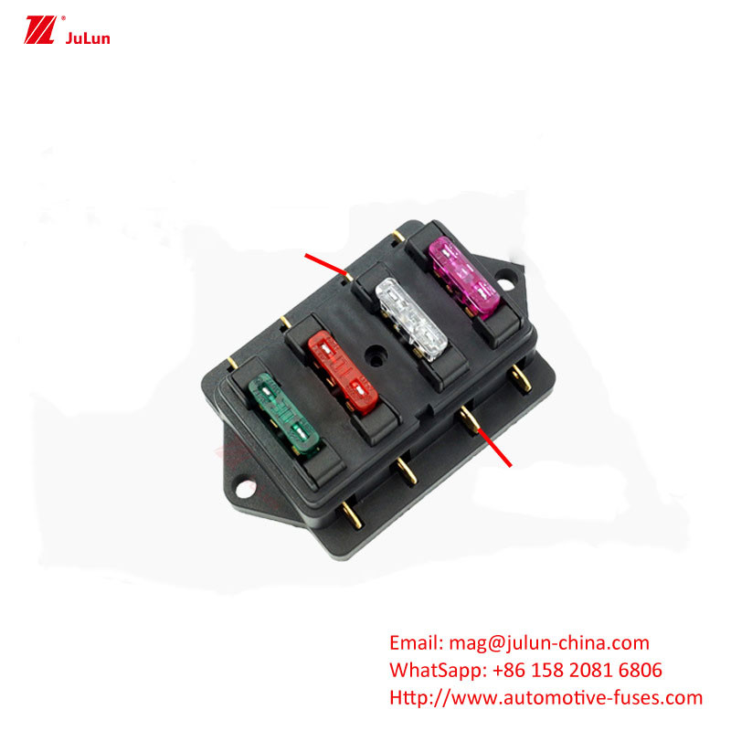 Parti per autoveicoli Terminale di protezione del circuito elettronico corrente 32V30A-500A Portatore di fusibile per autoveicoli Contatto di rame 30A-500A