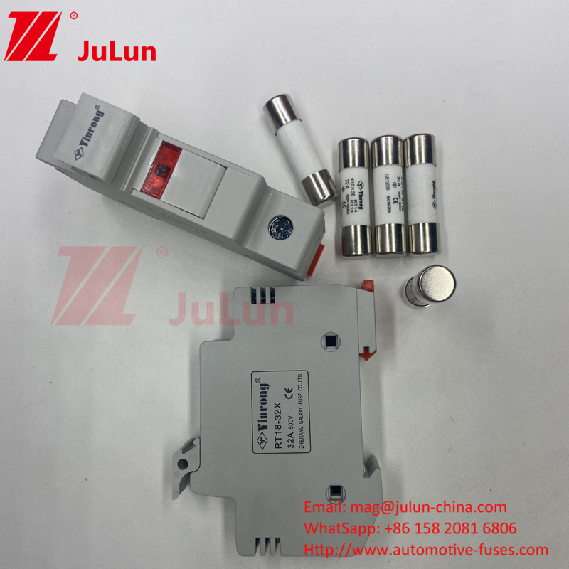 1000VDC 30kA Fuso fotovoltaico ceramico 10*38 DC Energia solare Fuso fotovoltaico solare Base e Fuso 1000V 15A 20A 25A 30A 32A