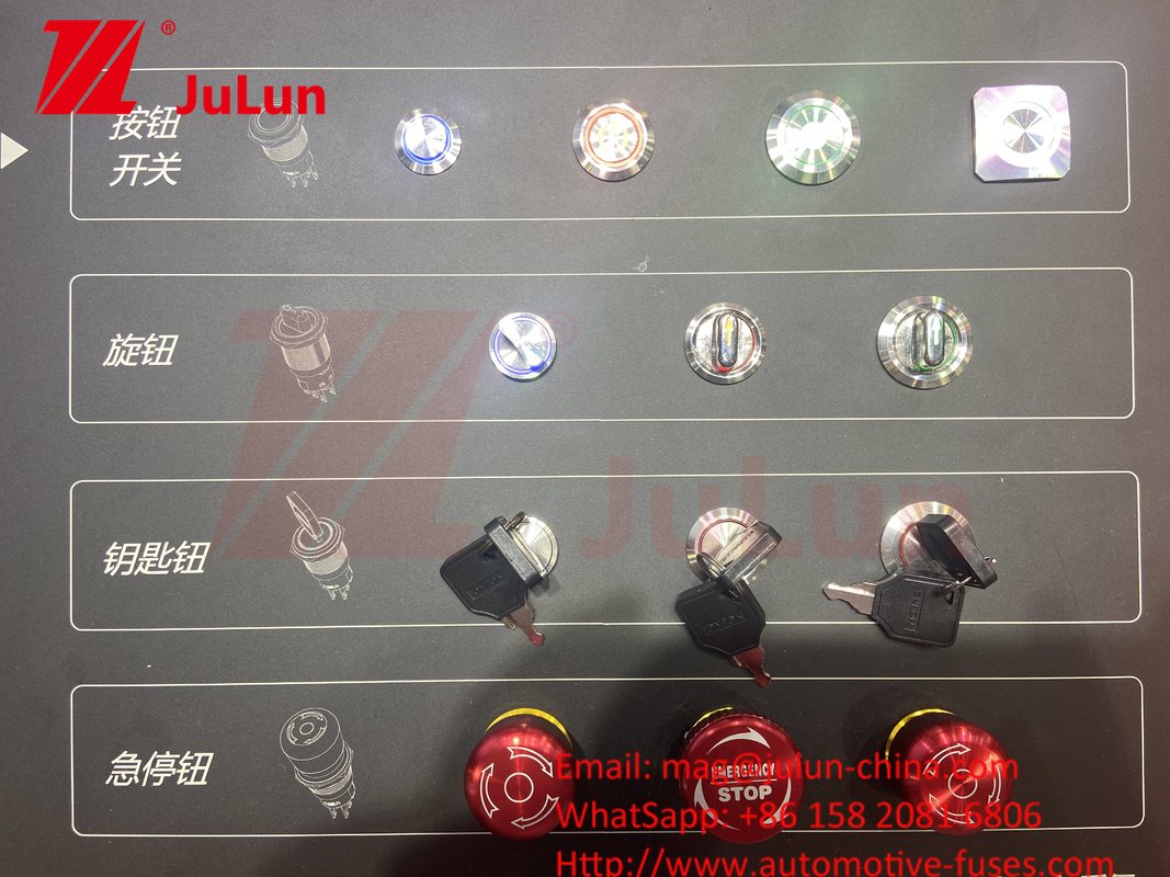 IP65 auto-bloccante in acciaio inossidabile metallo 10/12/16/22mm momentaneo LED piccoli pulsanti