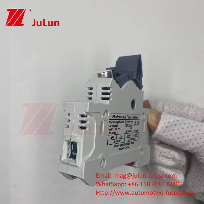 Protective Certified DIN Rail Solar Fuse Holder per pannelli solari RT18 AC Fuses Fast Blow Ceramic 22x58