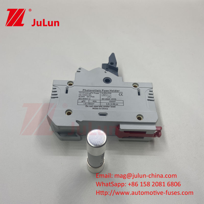 Fusibili 10x38 1000v 25a 10*38 2a Portatore di fusibili per sistemi solari Fusibili fotovoltaici per la protezione del sistema solare