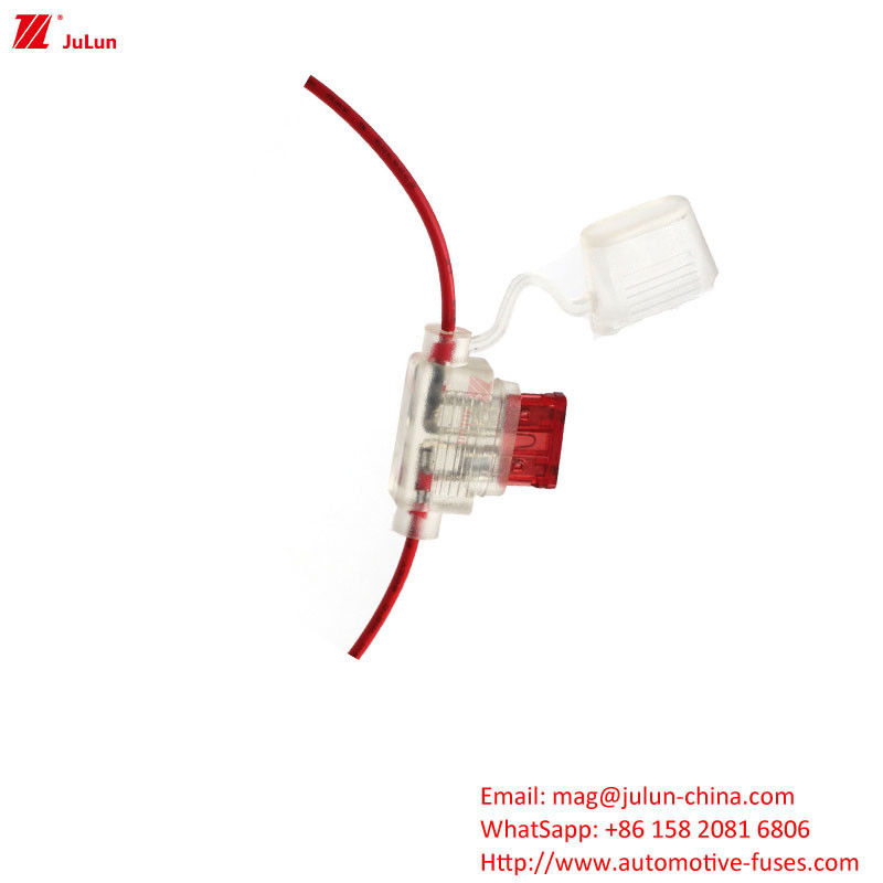 Eu UL Standard Fuse Holder / Box Dimensioni esterne di interruttore di circuito di plastica / alloggiamento in nylon tensione di corrente nominale 25A-80A 32V