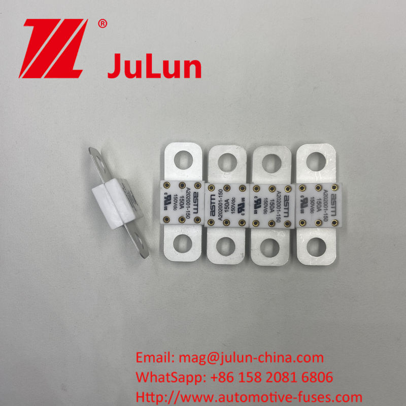A202001-300A Fusibili per autoveicoli in ceramica a 150VDC con corrente elettrica 100A 150A 200A 250A 300A 350A 400A 500A e distanza di apertura di 39 mm