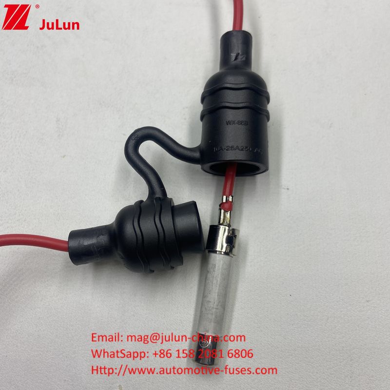 Con cavo di filo UL IP68 impermeabile porta fusibili in linea Componenti di fusibili per fusibili in vetro ceramici da 5*20 6*32 mm