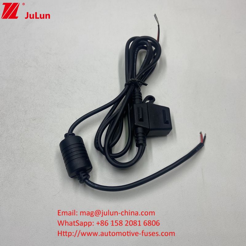 fusibile 50A maxi corrente nominale rosso 10AWG filo 280mm lunghezza totale in linea tenitore fusibile