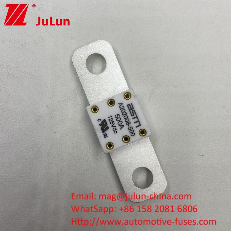 ASTM 400A 125VDC Fusibili ceramici metallici per batterie per automobili per l'industria automobilistica 68*17.7*12mm
