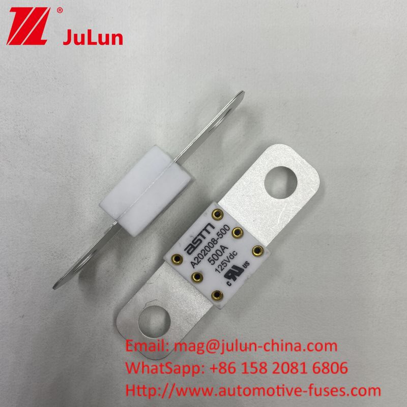 Ev Fuse ceramico A202008 250A 125VDC Adaptore di caricabatterie Compatibile per autoveicoli A202008 125VDC 100A 125A 150A 200A 250A 300A 400A 500A
