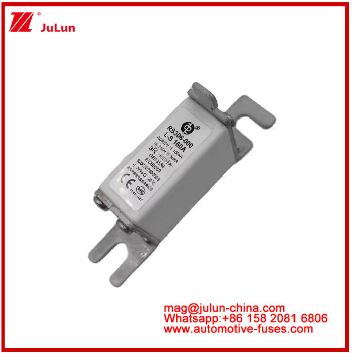 RS306-000-L-160A Fuse ceramica quadrata EV o HEV a montatura a stelo AC800V 100KA DC750V 50KA