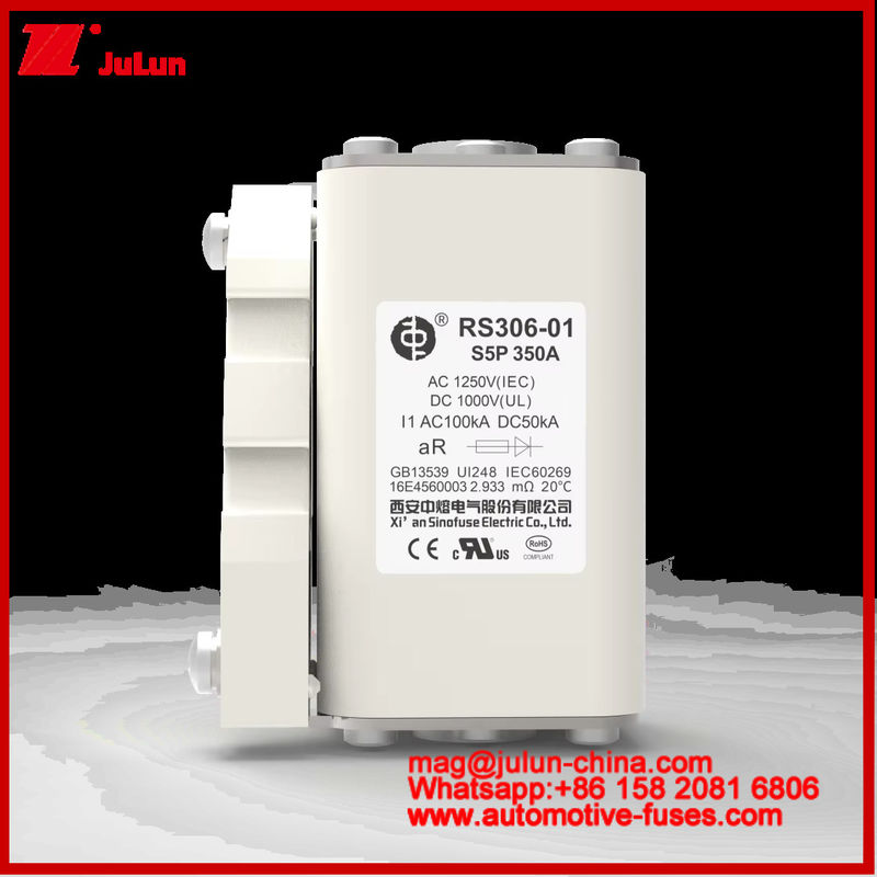 RS306-01-S5P 350A AC1250V DC1000V 50KA Fuse caremica quadrata di alta corrente nominale Protezione da cortocircuito Capacità di rottura