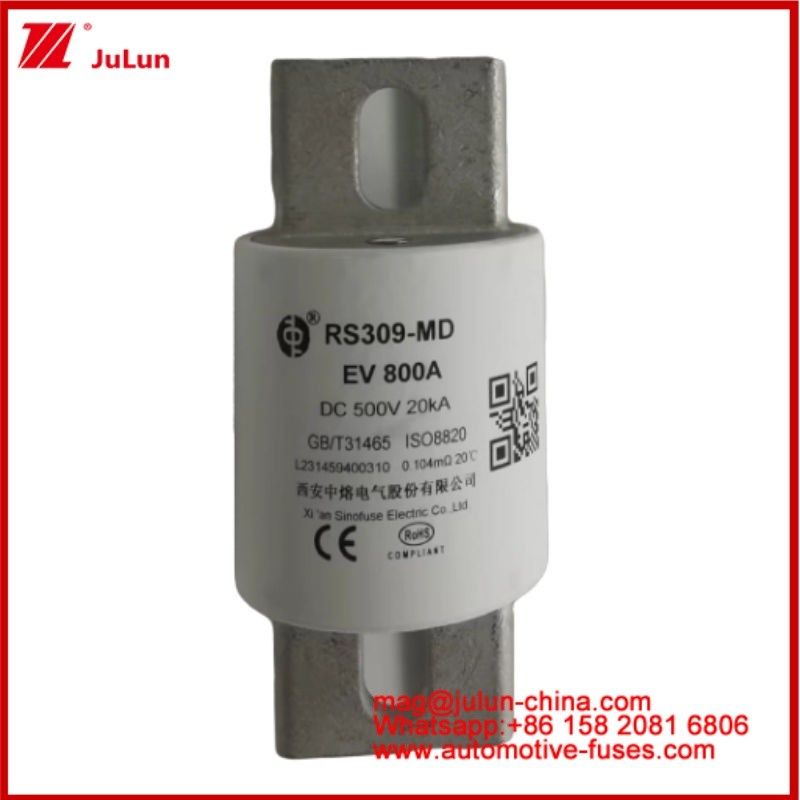 Struttura di connessione a bullone del veicolo elettrico Oro Caremic Tubular Car Micro Fusibili RS309-MD EV 800A DC500V 20KA Per l'automotive