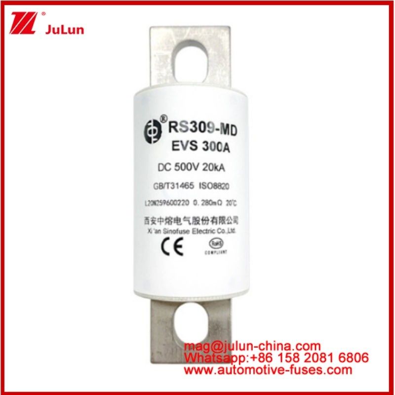 RS309-MD EVS-300A Caremic Tubular Fuse DC500V 20KA Struttura di connessione a bullone del veicolo elettrico
