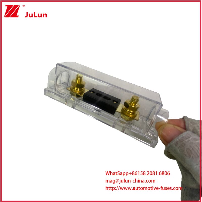 The Transparent Waterproof And Dustproof Bolt Fuse Holder Is Applied In Electric Vehicles Truck Tailboards, Storage Vehicles And Industrial Electrical Room Cabinets