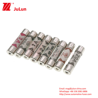 Potenza Flat Head Tubular Ceramic Automotive Fuses Per Regolamento di Sicurezza ASTA BS1362 SS167