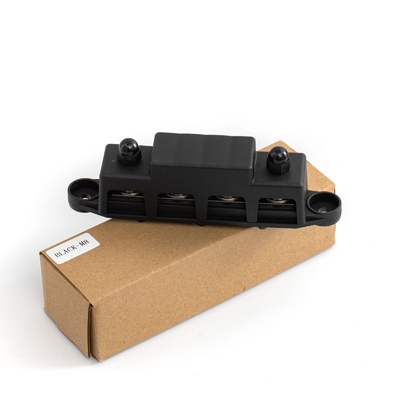 12V 250A 4 Post Busbar Bus Bar Blocco di distribuzione di potenza W/ Copertura 5/16