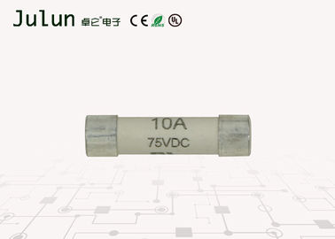 fusibile ceramico 10a di 6x25mm fusibile di CC di alta tensione di 75 volt con il cappuccio del rame placcato dell'argento
