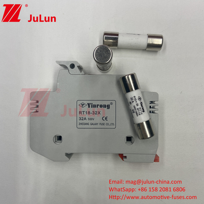 Prezzo basso 10X38mm PV Solar Ceramic DC Fuse Link 1000vdc 20A Fuse fotovoltaico nano Fast Blow Fuse ceramico per proteggere il circuito