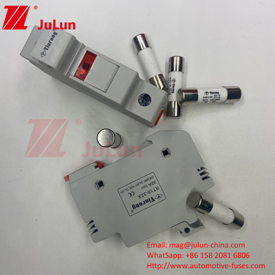 Tenitore con fusibile in ceramica per la protezione del modulo fotovoltaico 15A Fusibile fotovoltaico solare 1000V 10*38mm Din Rail Fusibile solare An