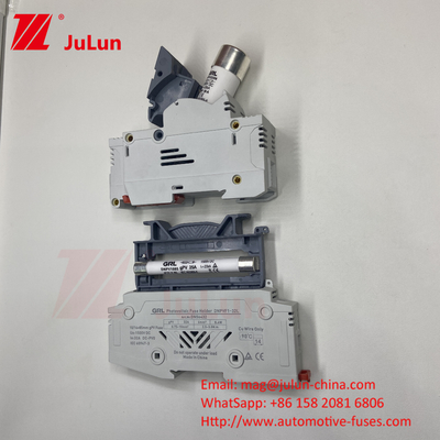 Fuse solare fotovoltaica con elemento di fusibile in rame Materiale RO17 a soffio veloce Ceramica DIN Rail Moun 22x58MM Fuso Italweber 500V
