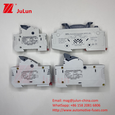SeanRo Solar PV Din Rail Fuse Holder per Fuse Link 10*38mm 1000V 15amp Dc Fuse 25A