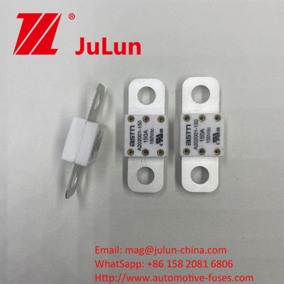 Fusibili automotive in ceramica ASTM A202001-200A 150VDC per il sistema di trazione EV Materiale argento 20KA Capacità di rottura 16-20KA 400A 500A