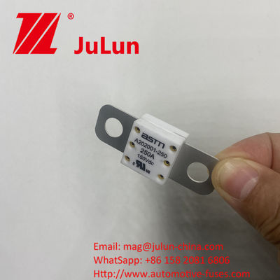 250A 150VDC A202001 ASTM Fusibili automotive in ceramica per caricabatterie e ecc. Realizzati in rame ceramico argento quarzo sabbia oro
