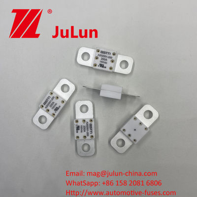 Fusibili per l'automobile in ceramica 150VDC 300A A202001 con metodo di montaggio Bolt a vite Caratteristiche elettriche 1.0In 4 ore 3.0In 10s Max