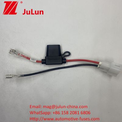 Portatore di fusibile 8AWG Inline Blade 30A Cable Lead WirePortatore di fusibile 8AWG Inline Blade Cable Lead Wire Originale 50 Amp Plug Style Power Connector To 8mm RING TERMINALS Originale 50 Amp Plug Style