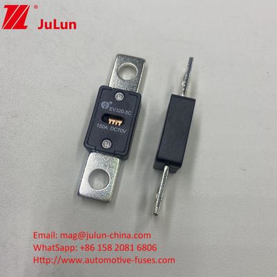 Distanza di foratura di 51 mm EV320-5X 125A 70VDC Fusibili ceramici per automobili con certificazione GB/T31465.5-2015 e tensione nominale 70VDC