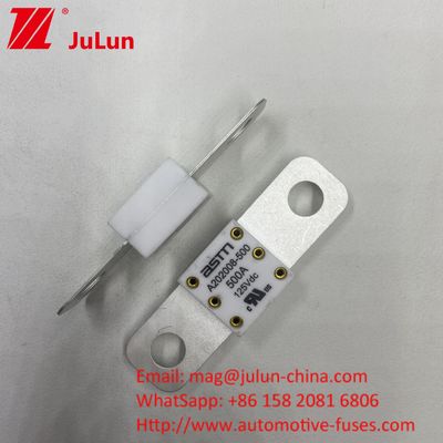Ev Fuse ceramico A202008 250A 125VDC Adaptore di caricabatterie Compatibile per autoveicoli A202008 125VDC 100A 125A 150A 200A 250A 300A 400A 500A