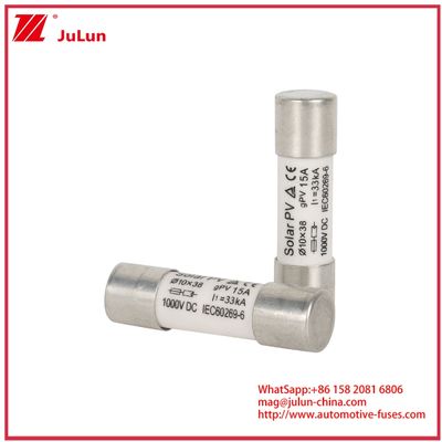 15A 1000VDC GPV Fuse 10*38 per sistemi di energia solare IEC60269-6