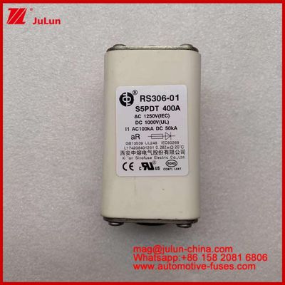 400A AC1250V IEC 100KA DC1000V UL AR Ceramica quadrata Fusibili per auto Protezione del circuito per veicoli elettrici e automobili