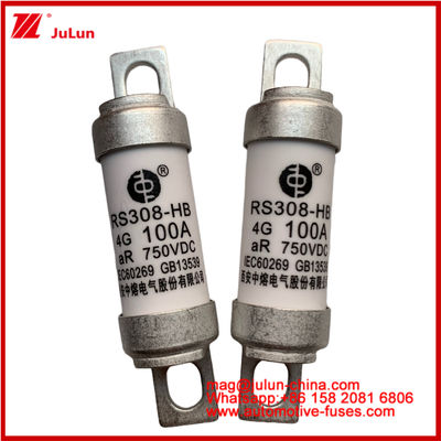 RS308-HB 4G 100A AR 750VDC 50KA Fuse per la protezione del circuito automobilistico prestazioni conformi a JASO D622