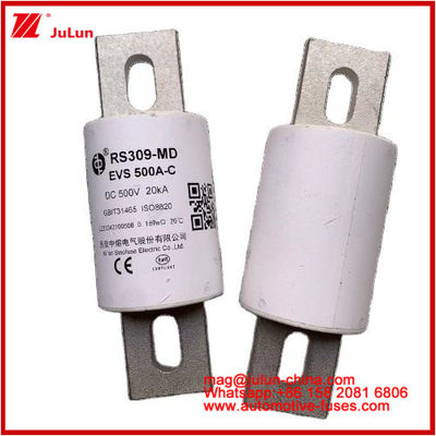 RS309-EVS 500A-C 500VDC 20KA GB Sistema di batterie di potenza in ceramica tubolare Fusibili automotive in ceramica per veicoli elettrici e sistemi di alimentazione a propulsione