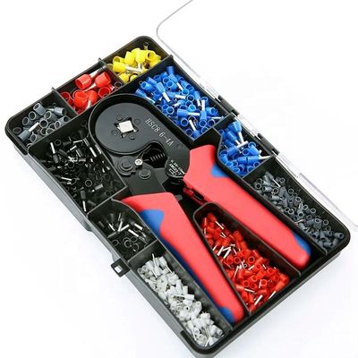 Conveniente versatile Mini Wire Ferrule Tubulare Terminal Crimping Plier Kit 1200pcs Domestico Isolato elettrico