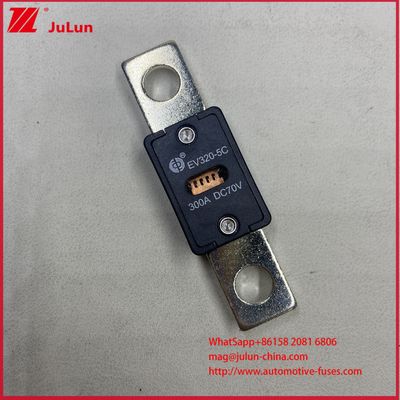 Fusibile per veicoli elettrici all'avanguardia 100A DC70V EV320-5C 5X 150A 300A DC70V Ricarica rapida con corpo in ceramica e corrente di interruzione massima di 6KA