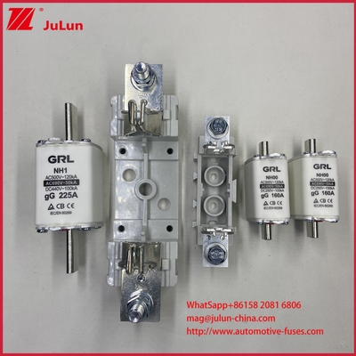 NT000 FUSE AR ad alta rottura 500V/690V Fuse a collegamento di fusione di porcellana ceramica 80A connessione di rame a bassa tensione Fusibili NH000